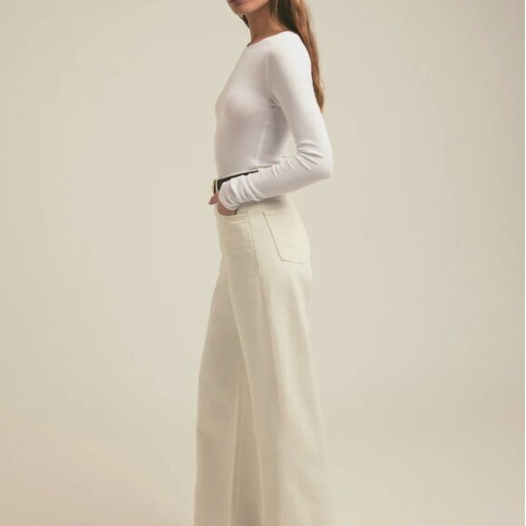 Favorite Daughter BNWT Ecru Wide Leg “Masha” Jeans - size 26 - Picture 3 of 8